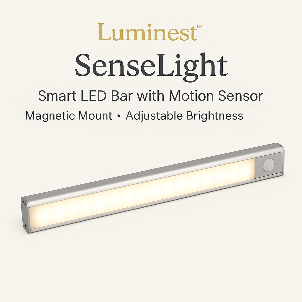 Luminest™ SenseLight – Rechargeable Motion Sensor LED Light with Adjustable Brightness